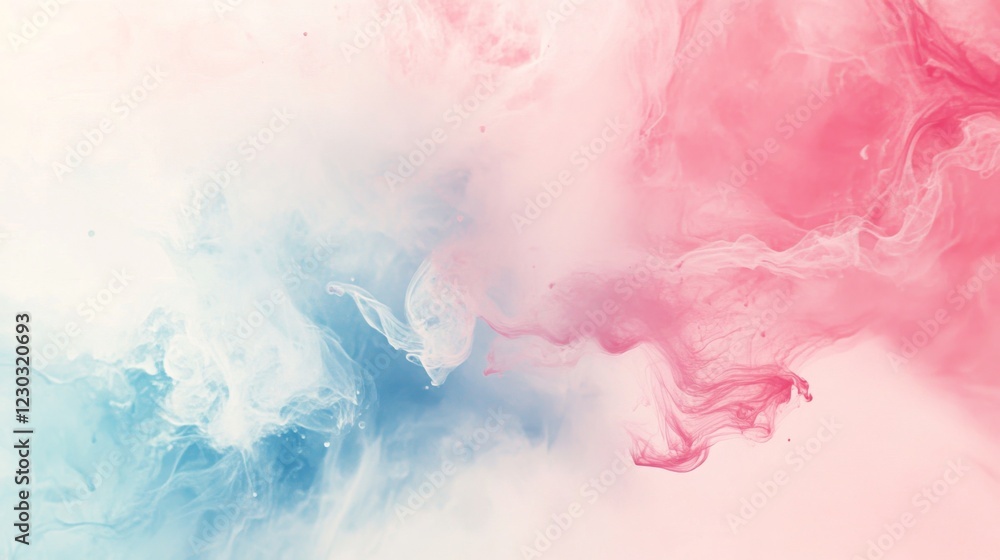 Abstract Paint Blending in Pink and Blue Shades Abstract Paint Blending in Pink and Blue Shades