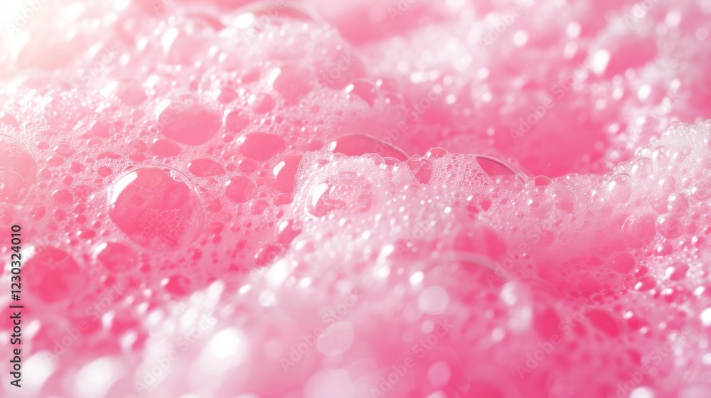Pink Bubbles: A Close-Up Macro Photography of Soft, Delicate Foam Pink Bubbles: A Close-Up Macro Photography of Soft, Delicate Foam