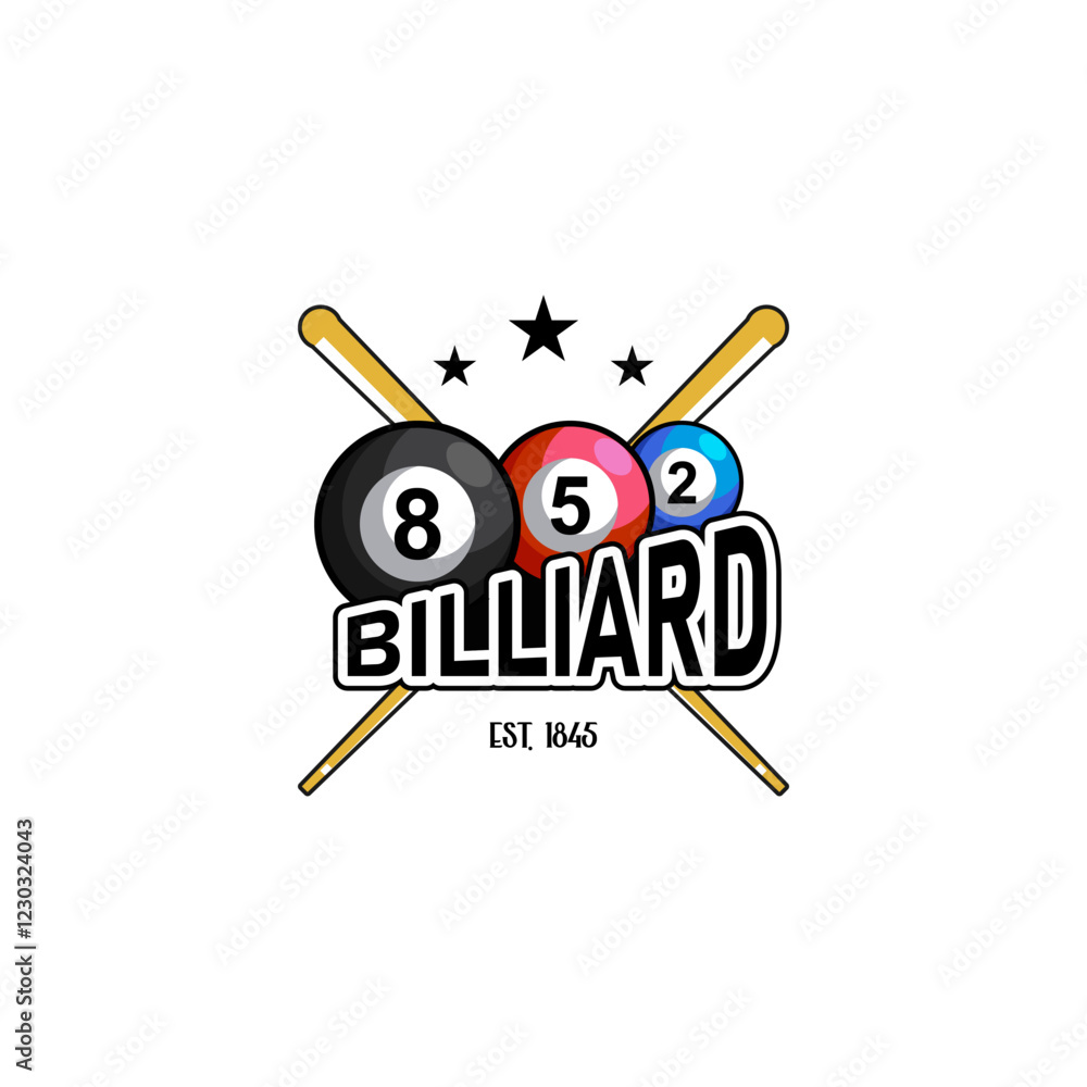 Billiard Club Logo Design Sports Stock Vector Billiard Club Logo Design Sports Stock Vector