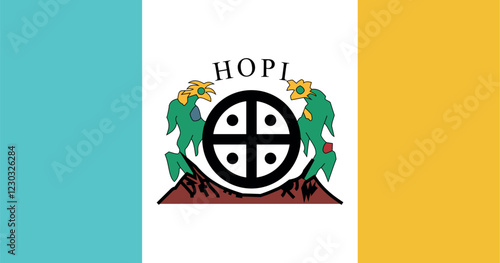 Hopi Reservation Flag Vector Illustration Premium Quality