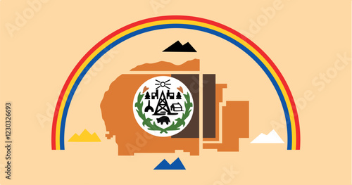 Navajo  Flag Vector Illustration Premium Quality