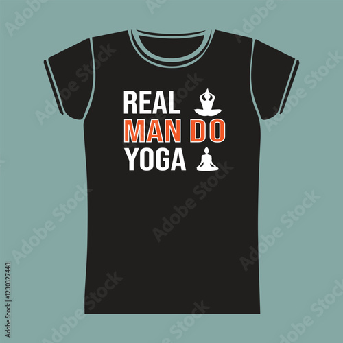 typography Yoga t- shirt design. vector art.