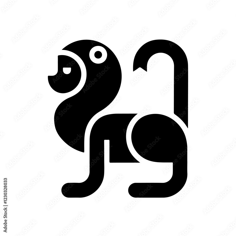Fototapeta premium MobileRoyal heraldic lions. Black silhouette of rampant lion and griffins for logo or coat of arms. Premium wild animal crest symbols. 