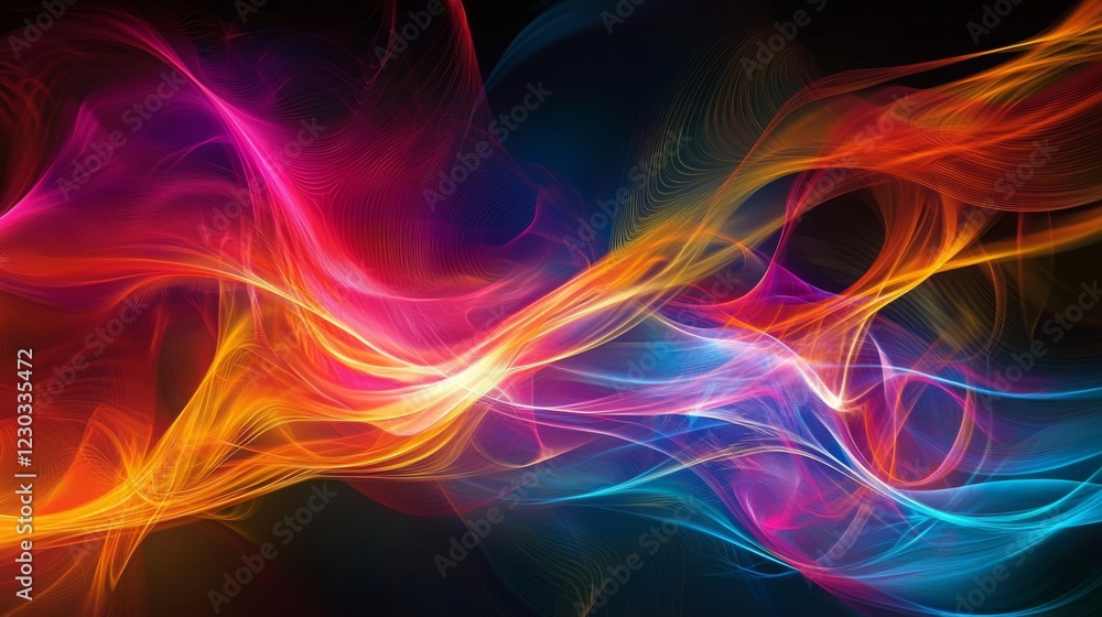 Abstract Colorful Flowing Lines Graphic Design Abstract Colorful Flowing Lines Graphic Design