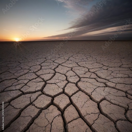 Soil drought cracked 