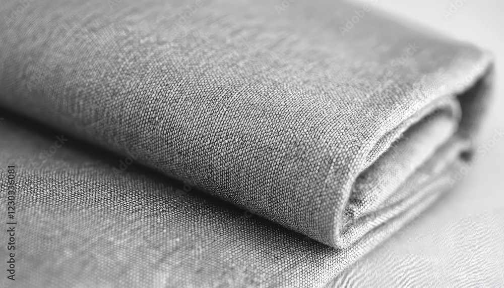 Rolled Gray Textured Fabric Sample Display Rolled Gray Textured Fabric Sample Display