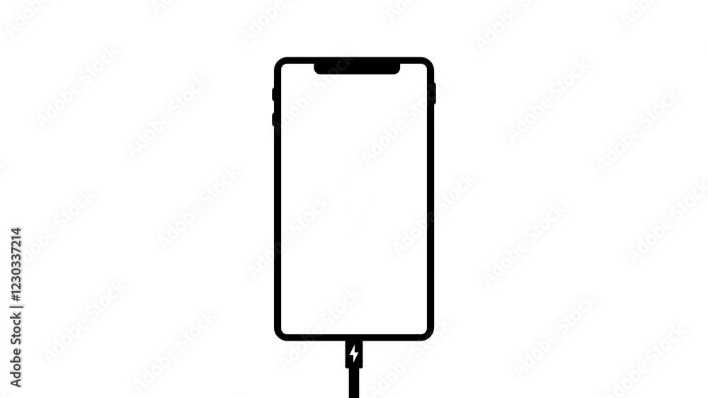 Mobile Charging Cable Connection with Electricity Thunder Bol Symbol Blinking Animated Sign 4k Motion Graphics Video Footage with Alpha Channel Mobile Charging Cable Connection with Electricity Thunder Bol Symbol Blinking Animated Sign 4k Motion Graphics Video Footage with Alpha Channel