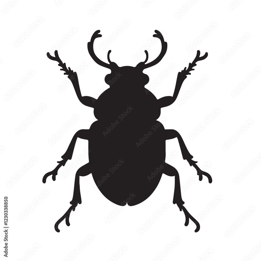 Fototapeta premium beetle silhouette vector