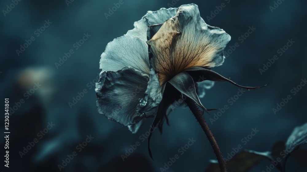 Wilting Rose in a Moody Atmosphere