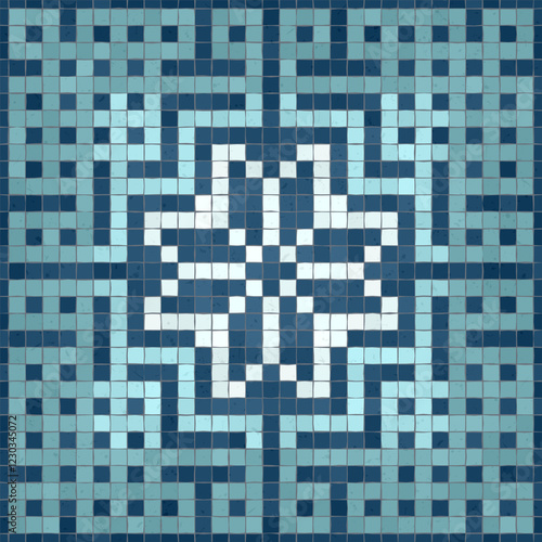 Scandinavian style seamless mosaic tiles pattern