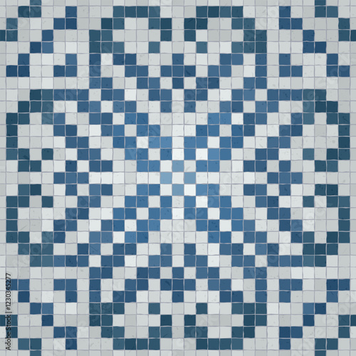 Scandinavian style seamless mosaic tiles pattern