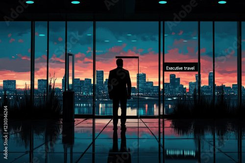 Executive Travel Text Illus...