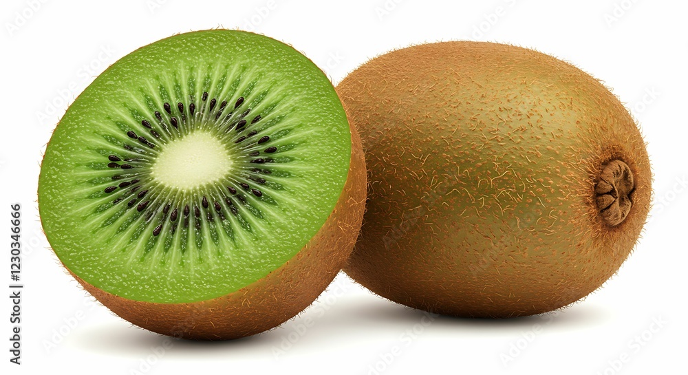 Obraz premium Juicy Kiwi Fruit: A Close-Up of Fresh, Ripe Kiwis