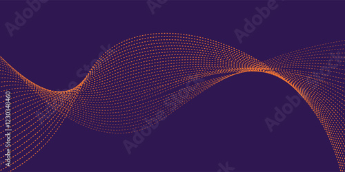 Vector modern background with color abstract wave dots