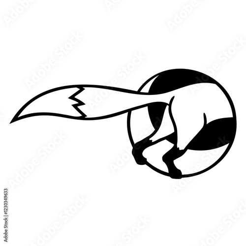 Fox Hole Rear End Back Side Foxhole Go Inside Cool Design Lover Art Vector Illustration Card T-Shirt Poster Sticker Graphic Print Decorative Drawing Isolated Logo Decoration Symbol Creative Cool Style