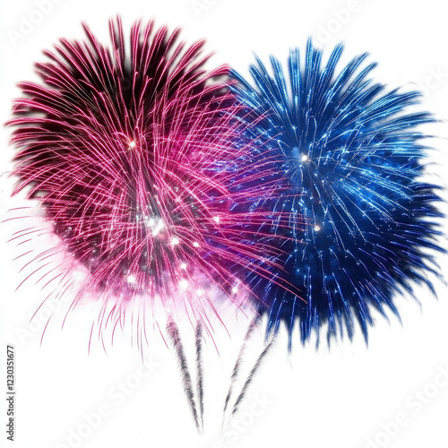 Fireworks Isolated On White