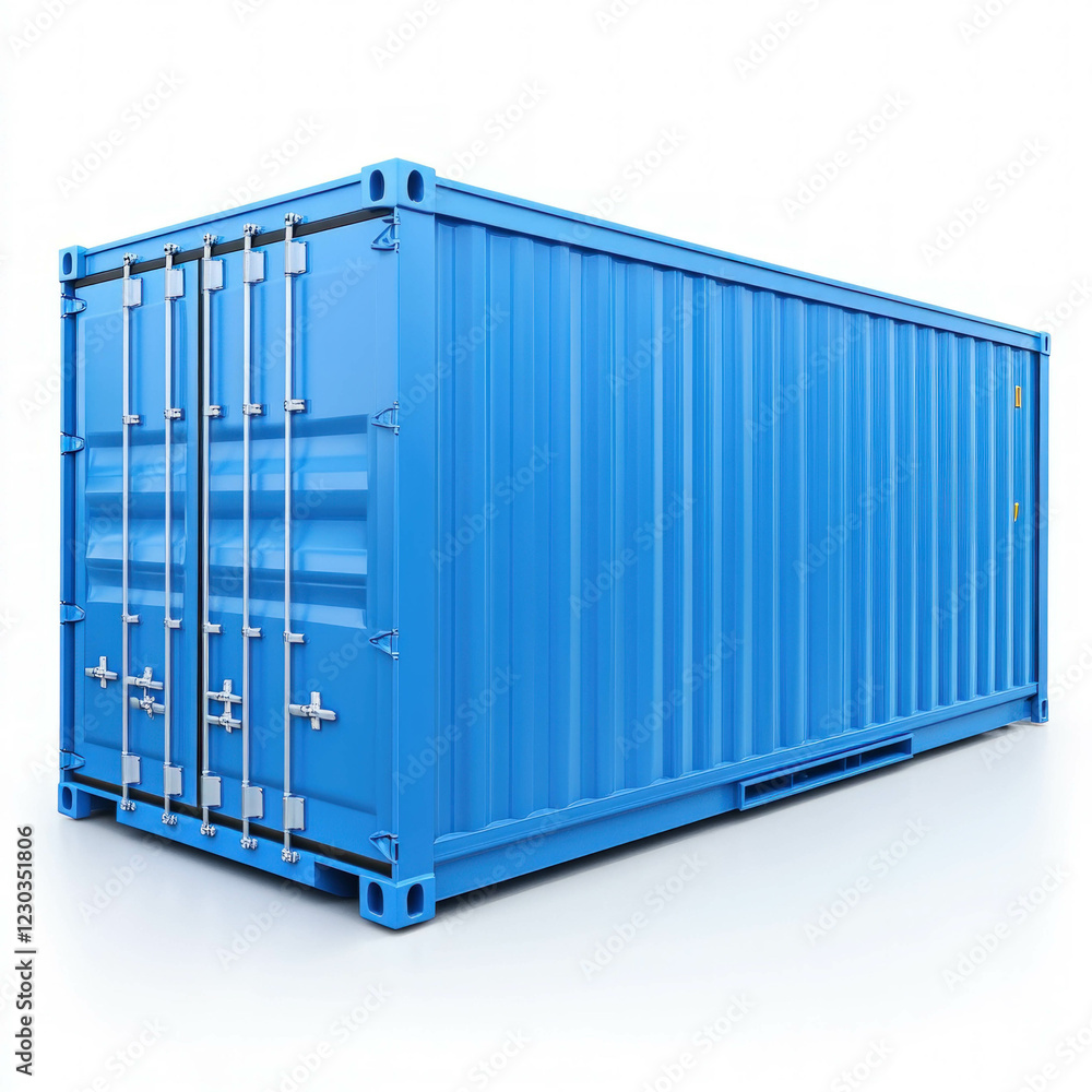 Freight Container Isolated Freight Container Isolated
