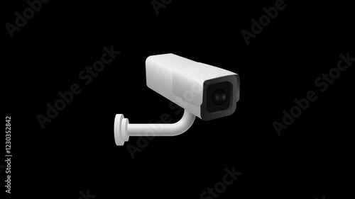 Animated outdoor video surveillance cctv camera. security cameras icon animation.  Monitoring video surveillance. Cartoon looped video.