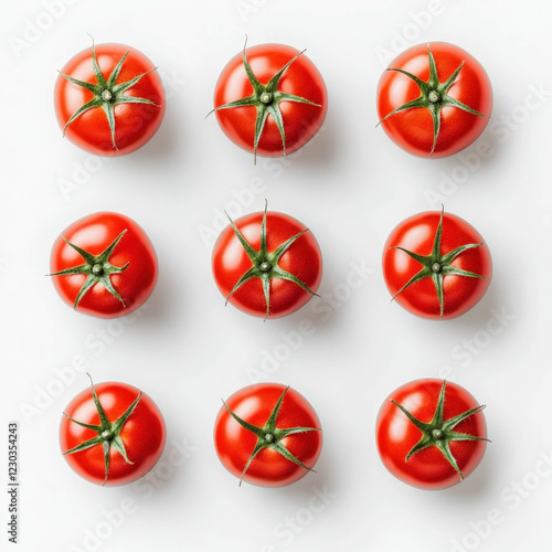 Tomatoe Top View Isolated