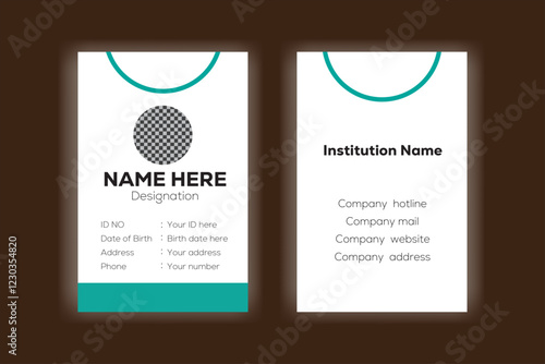 Simple ID card template .