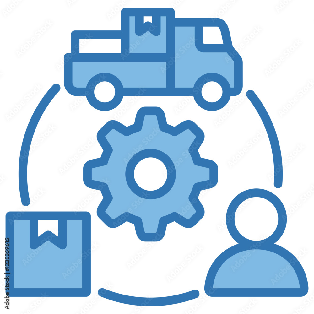 Supply Chain Management Icon Supply Chain Management Icon
