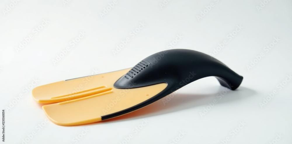 Flipper with an unusual or exotic shape isolated on a white surface, nature, sea creature, shape Flipper with an unusual or exotic shape isolated on a white surface, nature, sea creature, shape