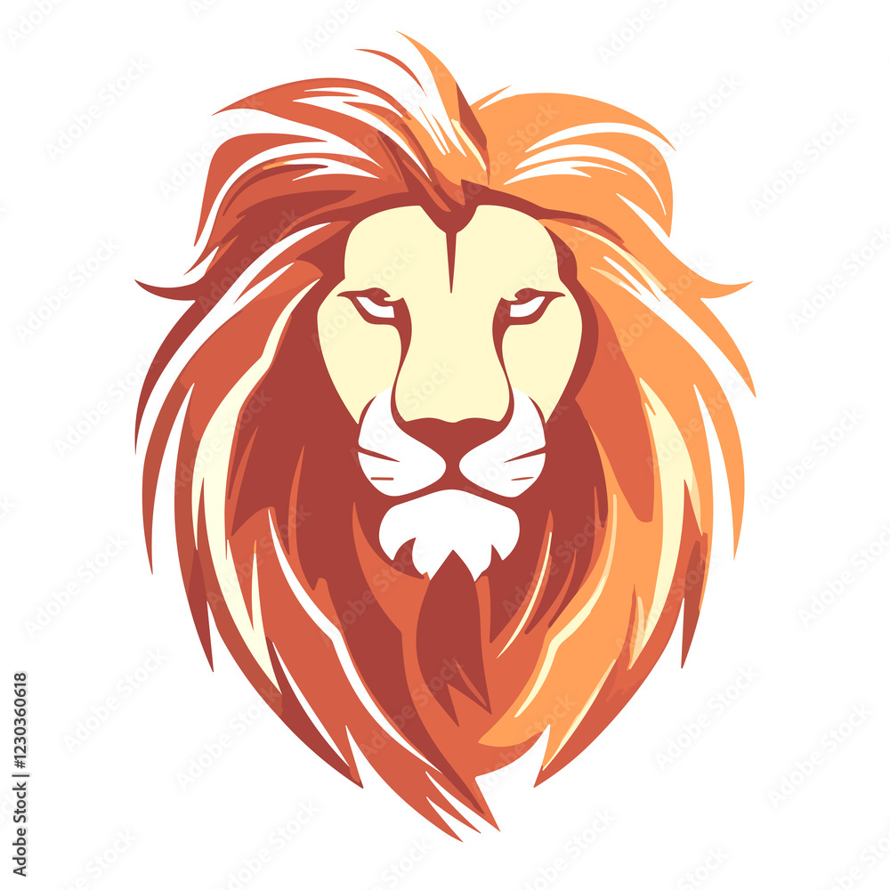 Fototapeta premium Lion Animal Freedom World Wildlife Wonder Vector Graphic