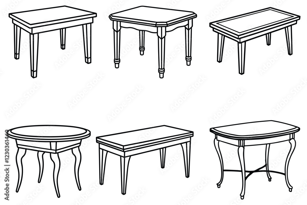 A table vector line art design A table vector line art design