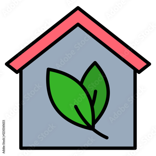 Eco Housing Icon For Design Elements