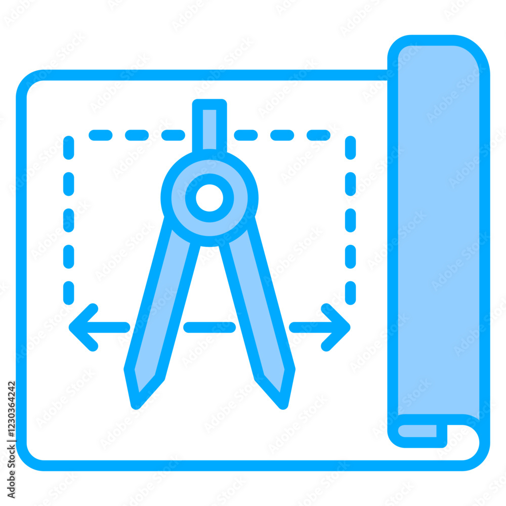 Engineering Compass Icon For Design Elements Engineering Compass Icon For Design Elements