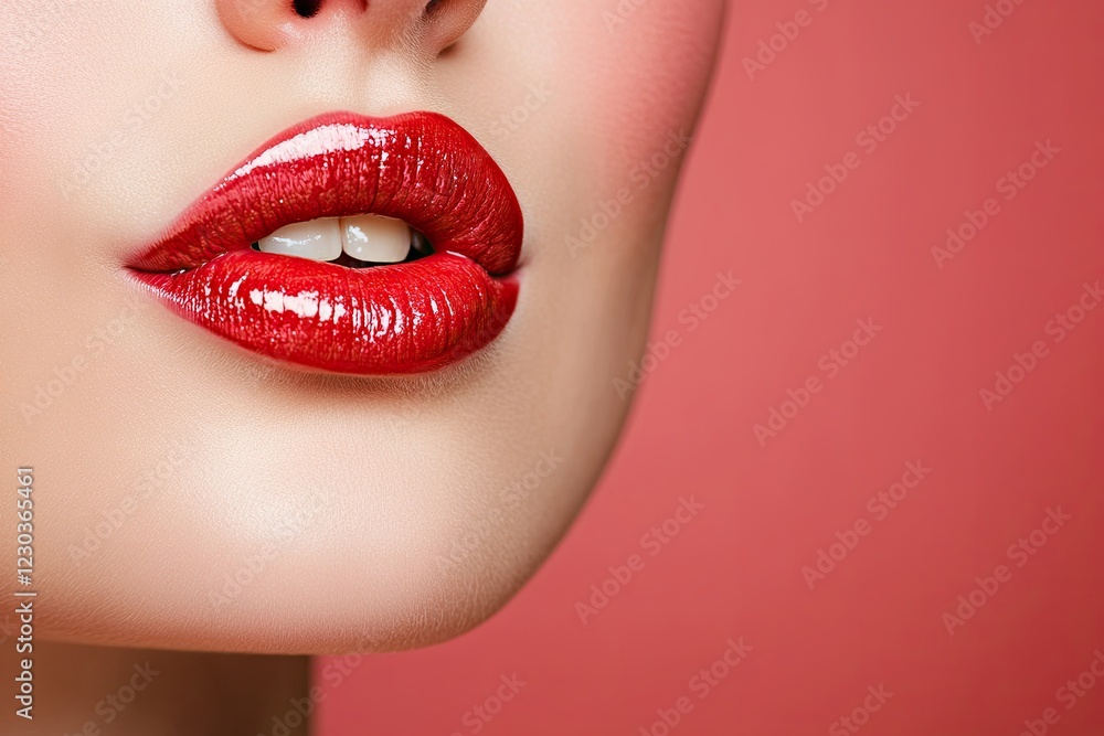 Obraz premium woman flirts. on a plain colored background. studio photo. air kiss. flirting, flirting. real photo high detail.