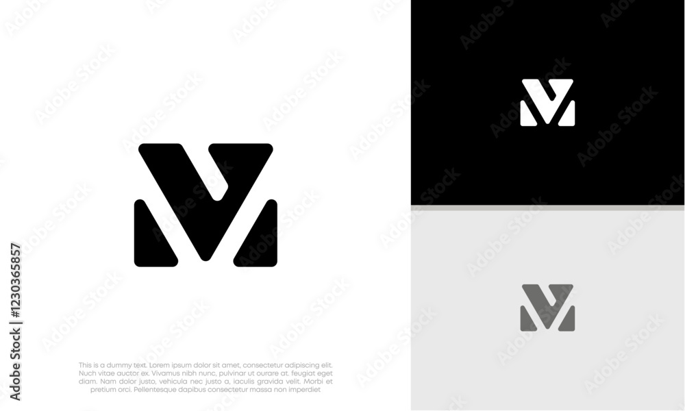 Initials M logo design. Initial Letter Logo. Innovative high tech logo template. Initials M logo design. Initial Letter Logo. Innovative high tech logo template.