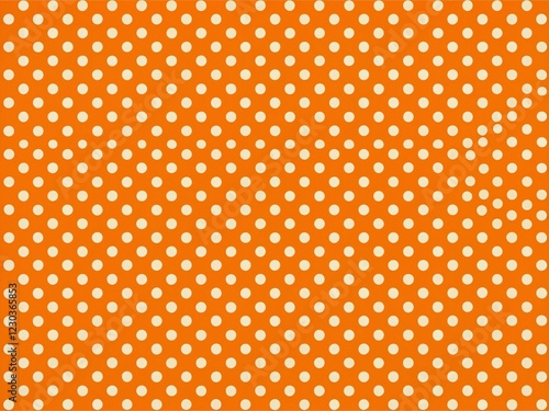 Orange Background with White Polka Dots - Perfect for Fabric, Paper, and Web Design