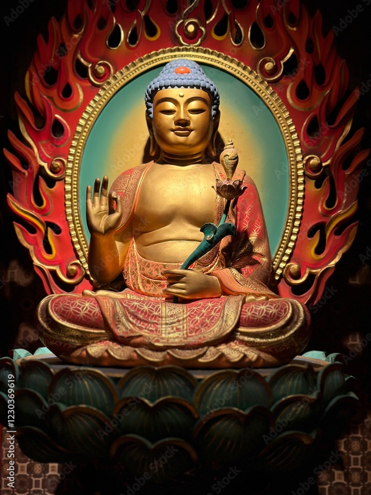 Fototapeta premium golden buddha statue