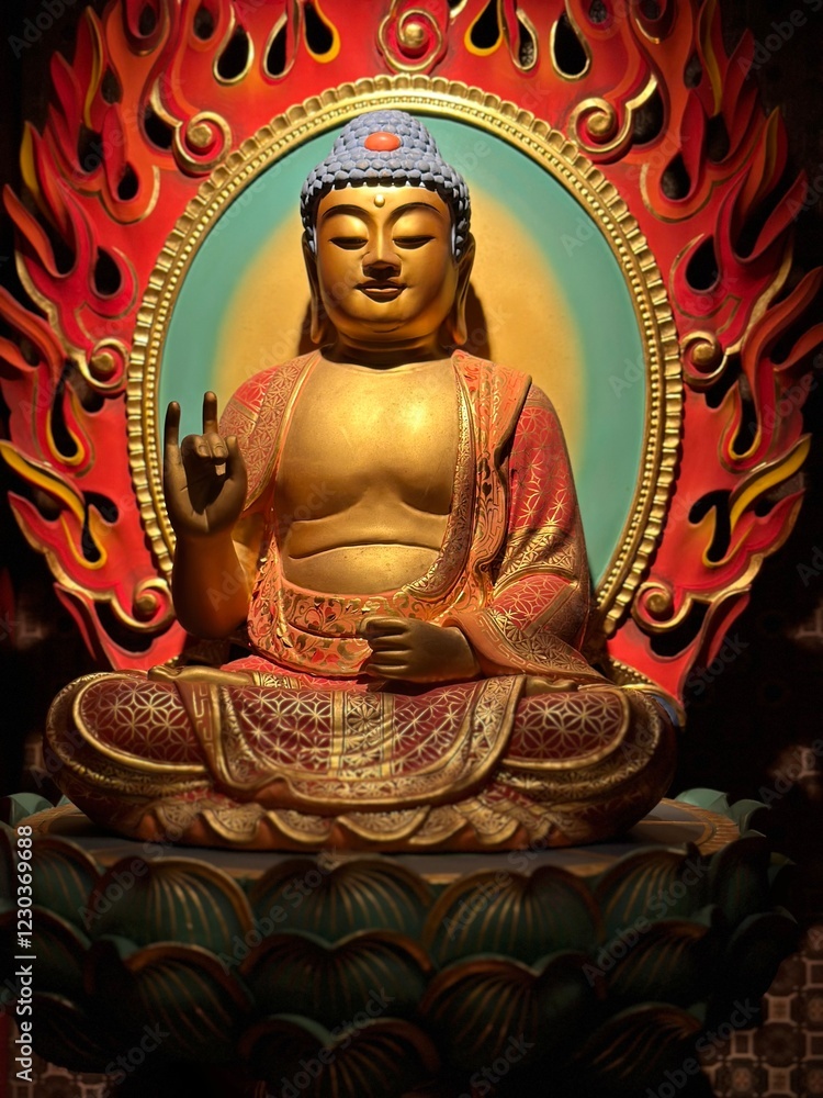 Fototapeta premium golden buddha statue