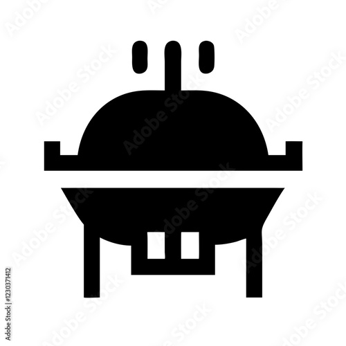 Chafing Dish icon black vector