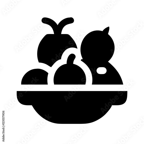  Fruit Platter icon black vector