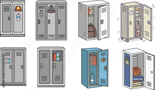 Detailed Bank Vault Illustrations. High Resolution Vector Illustrations of Safes for Security System Advertisements, Bank Marketing, and Financial Content.
