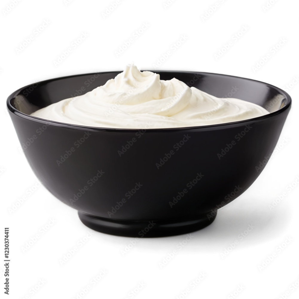 bowl of sour cream isolated on transparent background bowl of sour cream isolated on transparent background