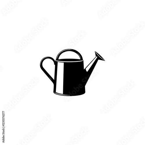 Watering can silhouette vector illustration