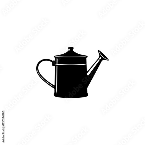 Watering can silhouette vector illustration