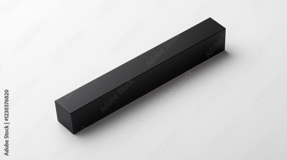 Black solid rectangular block on a white background. Black solid rectangular block on a white background.