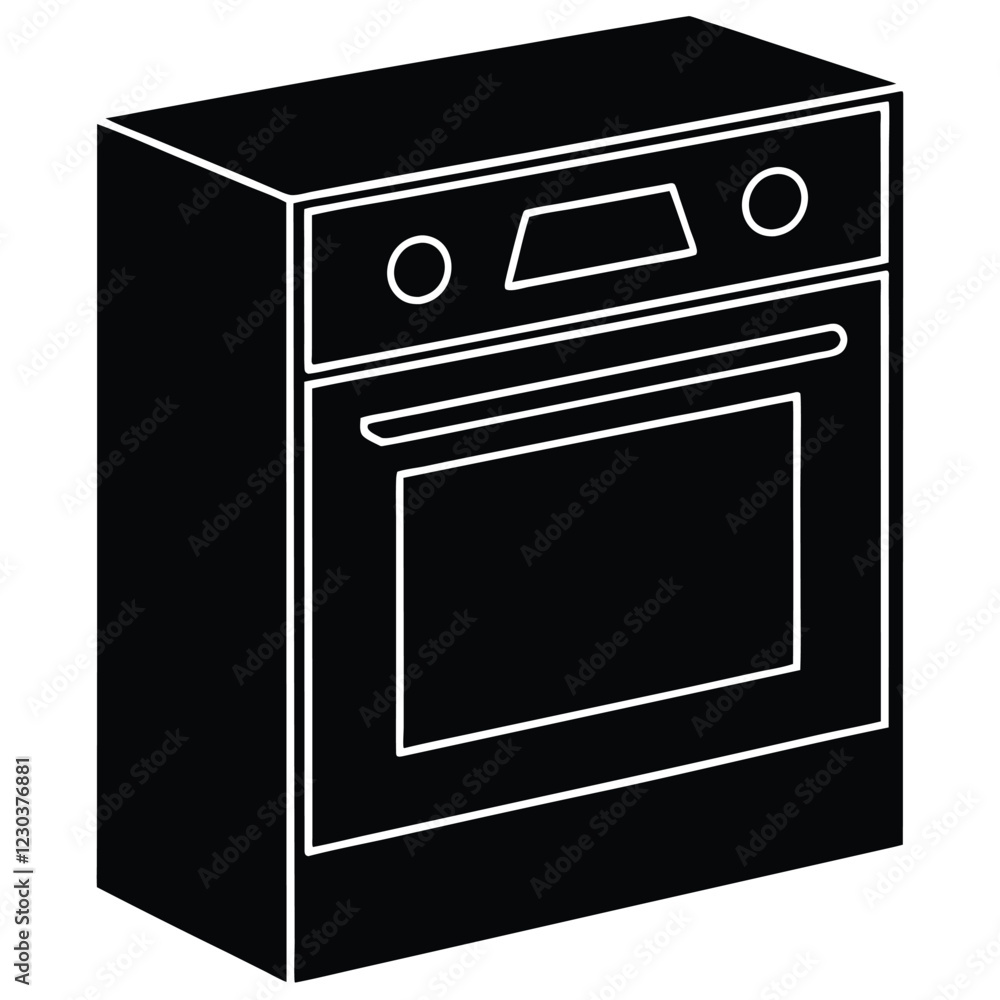 Modern Oven Vector Illustration for Kitchen Designs Modern Oven Vector Illustration for Kitchen Designs