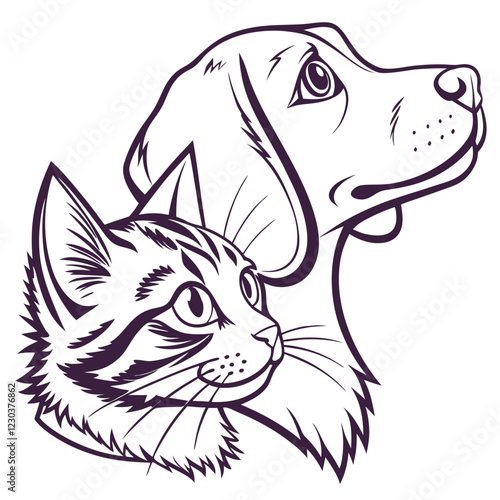 Cat Dog Head Design