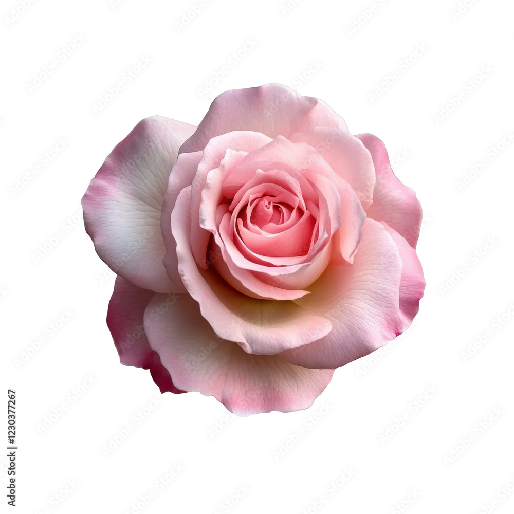Pink rose bloom isolated on transparent background Pink rose bloom isolated on transparent background