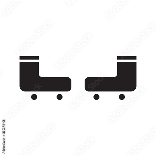 roller skate icon with white background