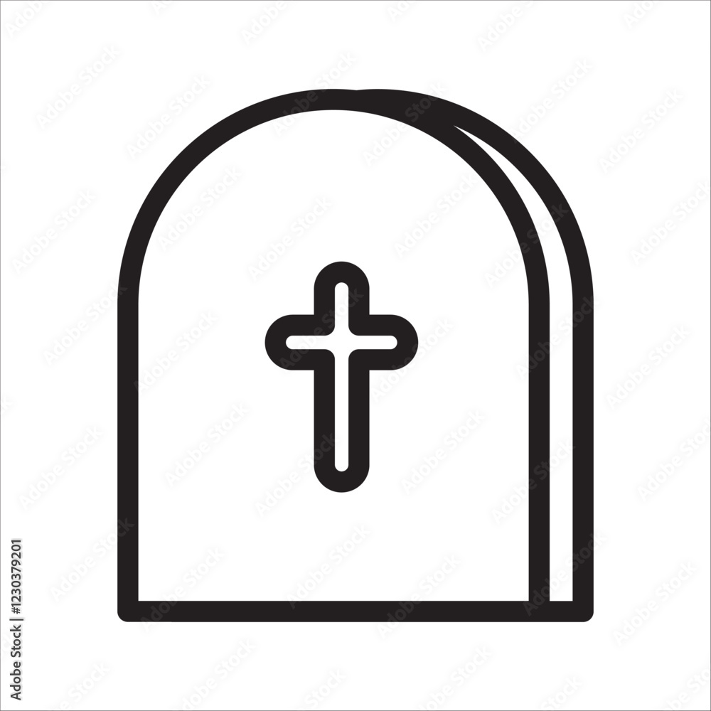 tombstone icon with white background tombstone icon with white background