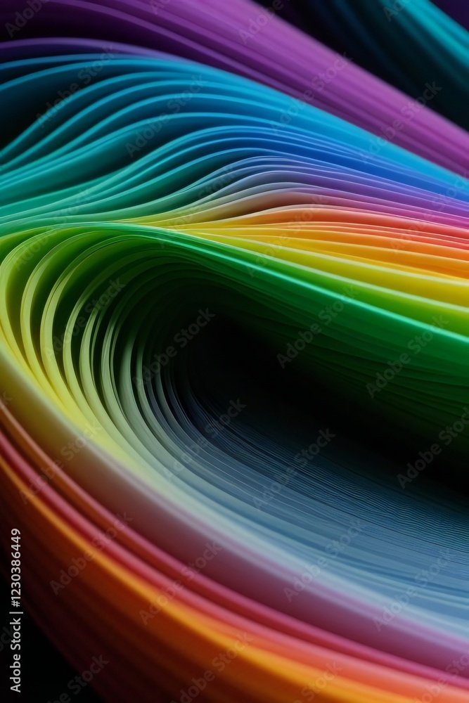Naklejka premium 3D Abstract of Flowing Fabric 
