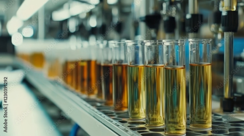 test tubes with oils test tubes with oils