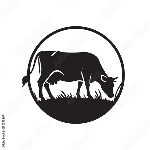 Dairy cow and calf vector